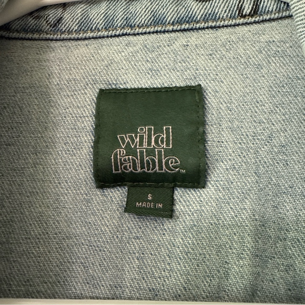 RB1 Wild fable distress denim graffiti jacket size small - Picture 7 of 10
